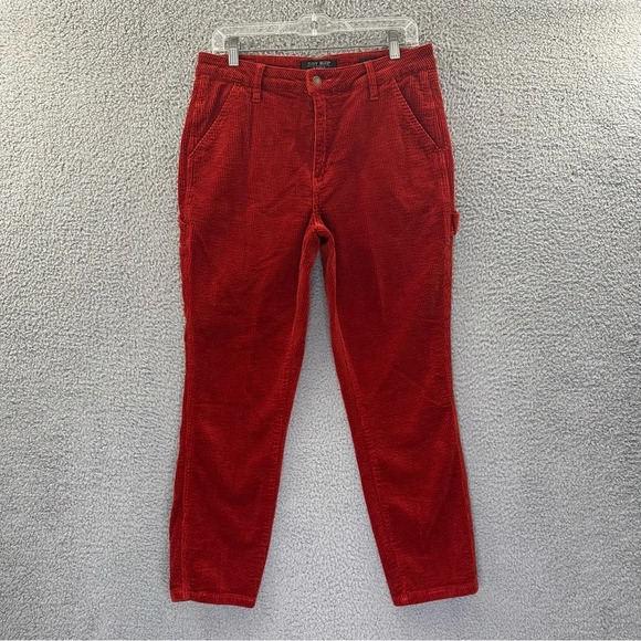 Judy Blue Slim Fit Corduroy Carpenter Ankle Pants Burnt Orange Rust Size 28 x 26 - Picture 1 of 10